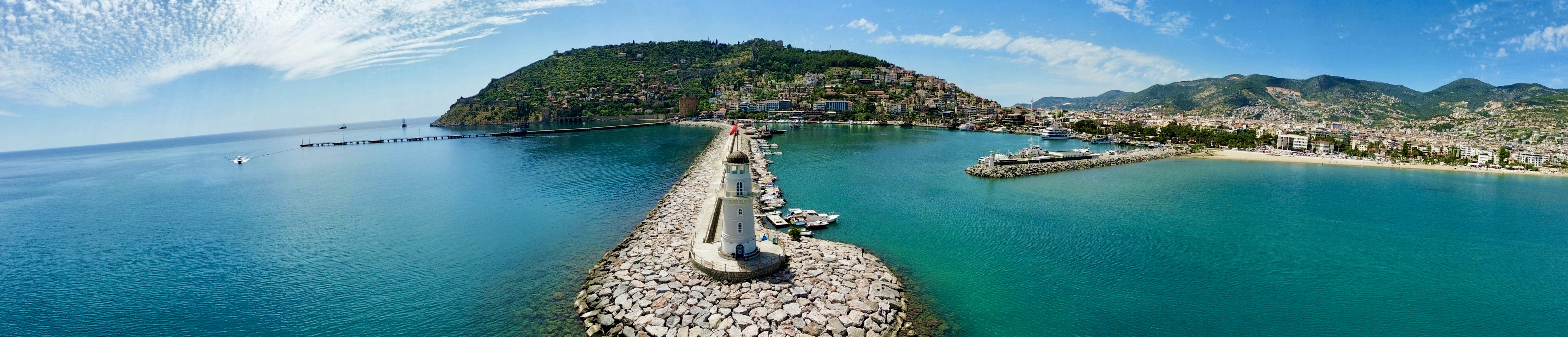 360 Grad Luftaufnahme Alanya Türkei – Immersive 360° Fotografie Media Travel Lens
